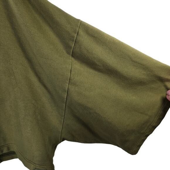 Fenty Puma by Rihanna Olive Green Crop Short Sleeve Sweatshirt Size Medium - Picture 6 of 8